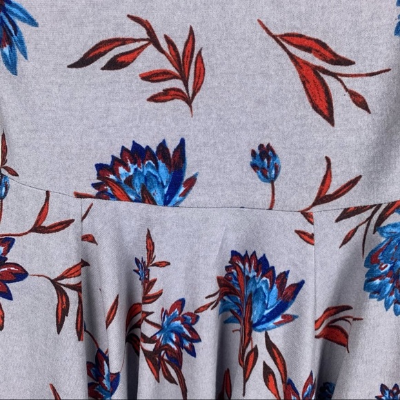 UO Kimichi Blue Floral Print V-Neck Purple Dress - Picture 7 of 11